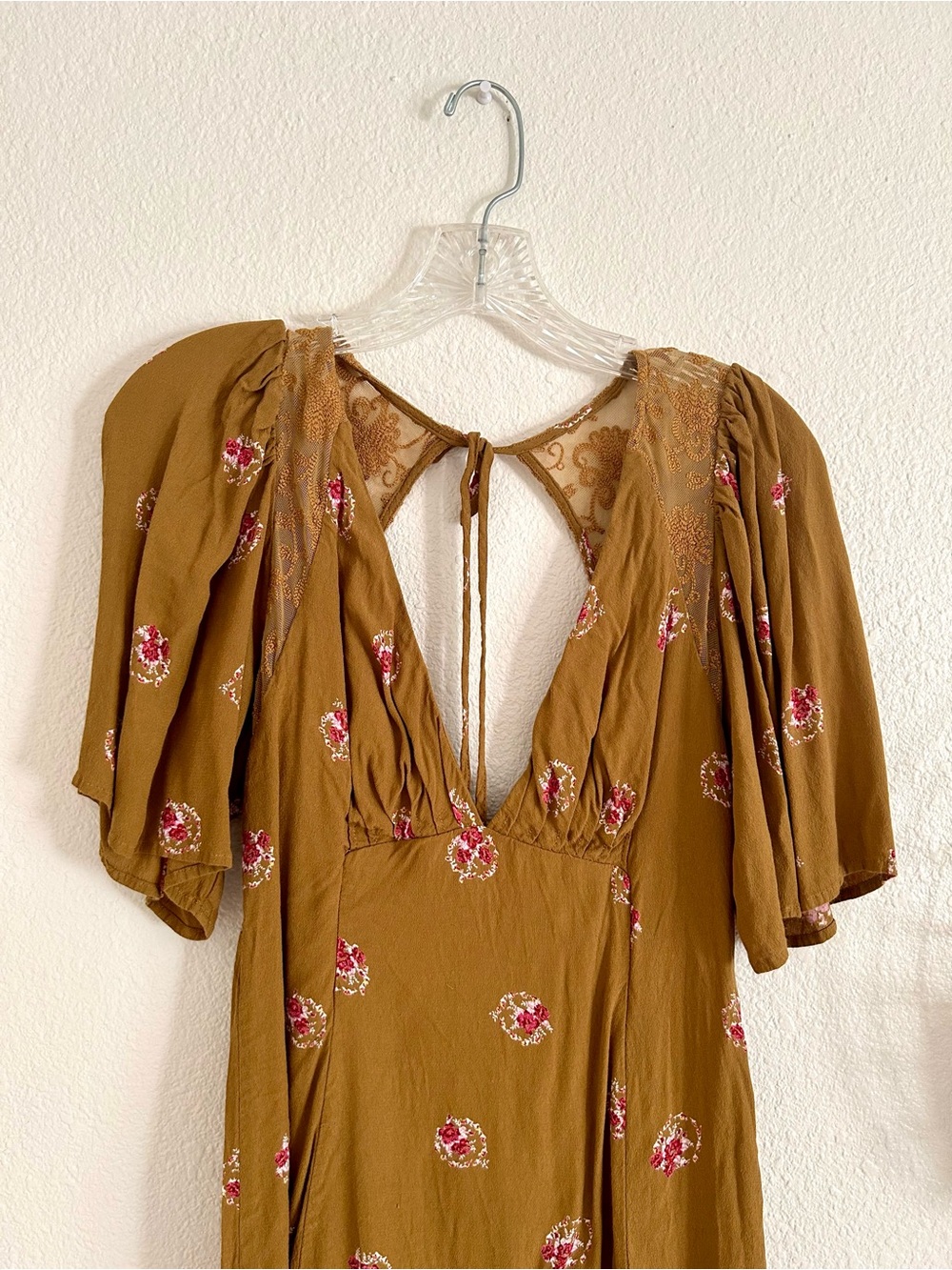 Free People Brown Clove Comb Floral dress - Picture 3 of 3